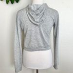 Rose Floral Decal Gray Long Sleeve Crop Hoodie S Photo 1