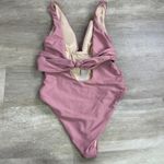 Chelsea28 Belted Textured One-Piece Swimsuit Pink Women’s Small Photo 3