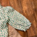 Rebecca Taylor  Size 8 Emerald‎ Daisy Dress Wrap Ruffle 3/4 Puff Sleeve Floral Photo 7