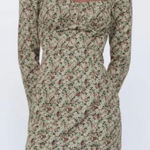 ZARA  Square Neck Floral print mini Dress Coquette girl cocktail milk-dress M Photo 0