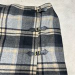 Jones Wear  Wrap Skirt Wool Blend Plaid Long Lined Leather Buckle Accent Size 14 Photo 1
