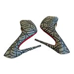 Christian Louboutin Daffodile Platform Pumps Heels Panama Geometrico Size 39 Photo 12
