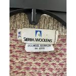 Vtg Sierra Woolen Mills Knit Cardigan Sweater grey knit pink little hearts L Size L Photo 1