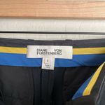 Diane Von Furstenberg  DVF Wool Blend Dress Pants Straight Leg Size 6 Black Photo 5