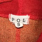 POL  Two-Tone Orange Hooded Sweatshirt Photo 2