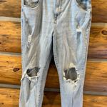 No Boundaries  Juniors Light Wash High Rise Destructed Mom Jeans Photo 2