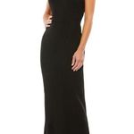 Mac Duggal 26618 Bow Halter Criss-Cross Black Column Gown Size 6 NWT Photo 0