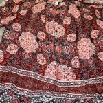 Lucky Brand  Peasant Blouse Womens Small Red Pink Floral Boho Lightweight Chic Photo 10