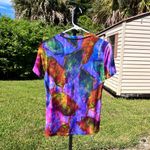 Desigual  Leaf Print Multicolor Viscose Short Sleeve T Shirt Size S Photo 3
