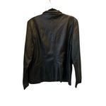 JLC Women's‎ Black Leather Motorcycle Jacket Size L Size L Photo 2