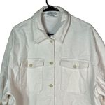 Gianni Bini white Corduroy Button Down Shirt Jacket Size Large Photo 1