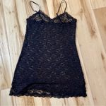 Victoria's Secret  Black Lace Floral Pattern Lingerie Slip Dress Photo 2