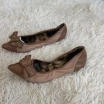 Sam Edelman Pointed Toe Ballet Flats Leather Bow Accent Brown Shoes 6.5 Photo 1