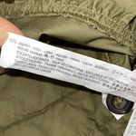 ZARA Womens Camo Embroidered Pompom Tassel Frayed Hem Peplum Jacket Green XS Photo 7