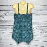 Denim & Co . Beach Size 20W Blue Asymmetrical Hem One Piece Swimsuit Swim Dress Photo 2