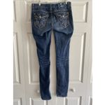 MEK Denim Women's Oaxaca Cigarette Skinny Thick STitch Denim Jeans 26X34 Blue Size 26 Photo 4