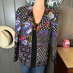 Vintage Lady Carol of New York Floral Patchwork Style Jacket Purple Size M Photo 10