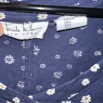 Nicole Miller Nicole Miller Women’s Navy Blue Daisy Print Tee Size Large Photo 3