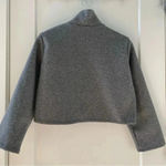 Korean crop flannel grey jacket size 4 made in Korea NWT Gray Photo 1