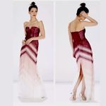 Parker Black Sweetheart Strapless Tiered Silk Gown Photo 1