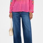 Johnny Was  Simone Raspberry Sorbet Georgette Pink Embroidered Blouse Photo 1