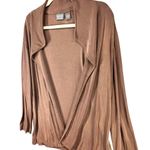 Chico's Additions Cardigan Womens XL Brown Slinky Knit Casual Travel Jacket Lagom Photo 1