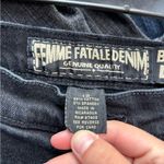 Femme Fatale Black Bootcut Denim Jeans Size 12 Photo 6
