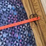 Geometric Print Rectangular Scarf Purple Blue Black OS Photo 4