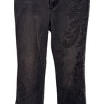 Chico's So Slimming Girlfriend Flare Jeans Black Boho Embroidered Hippie Size 6R Photo 0