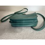 Vera Pelle Crossbody Bag Soft Italian Leather Small Blue Teal Adjustable Strap Photo 3