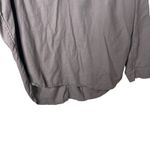 A Shirt Thing Dark Grayish Green Long Sleeve Shirt with Ruffle Collar Sz M Gray Size M Photo 2