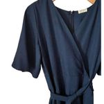 Kiyonna Blue Peasant Jumper Womens Size Large Short Sleeve V Neck Back Zip NEW Photo 3