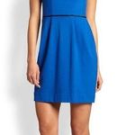 Nanette Lepore  Take My Hand Lace Insert Dress Cobalt Size 4 Photo 0