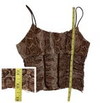 Princess Polly  Snakeskin Print Margie Top - Brown - US 6 Photo 5