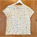 Lucky Brand botanical cotton print tshirt size large Photo 7