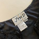 JMB 70s Vintage Black Swiggly Swirl Beaded Evening Glam Jacket Size Small Photo 6