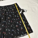 Emporio Armani NWT  Black Abstract Petal Print Crepon Skirt Sz 44 Photo 2