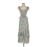 Show Me Your Mumu Reese Ruffle Dress in Sage I Do Floral XS NWT Photo 2