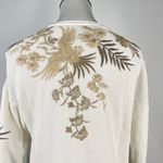 Johnny Was NWOT  Embroidered Floral Waffle Knit Sweatshirt Size S Crew Neck Photo 6