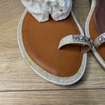 Yellow Box Sandals 8.5 Silver Rhinestone Toe Ring Flat Sandals Diamond Sparkle Photo 6