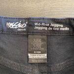 Mossimo Supply Co Mossimo Dark Wash Distressed Mid Rise Denim Jeggings Size 8 Photo 4