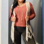 Forever 21 Beige Sleeveless Cardigan Size S Photo 2