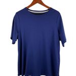 Isaac Mizrahi Live Essentials Soft Navy Blue Cotton Tee Elevate Your Casual Ward Size 1X Photo 0