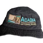 Acadia National Park Embroidered Cotton Bucket Hat Blue Photo 0