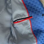 Tommy Hilfiger  Women's Size 12 Blue Jacquard Two-Button Blazer Classic Structure Photo 6