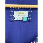 Maeve Anthropologie Marilyn Button Front Dress Navy Polka Dot Tie Waist 1X Plus Blue Photo 5