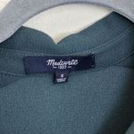 Madewell  Moviehouse Bowling Dress Womens Size S Textured Crepe Shift Shirt Green Photo 9