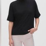 Banana Republic -‎ Gathered-hem mock-neck black short sleeve top Size XS Photo 1