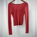 Free People NWT ‎ Long Sleeve Lace Trim Blouse in Rose Size Small Photo 5