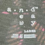 A New Day Green Tropical Leaf Print Twist Front Tank Top Large Photo 1